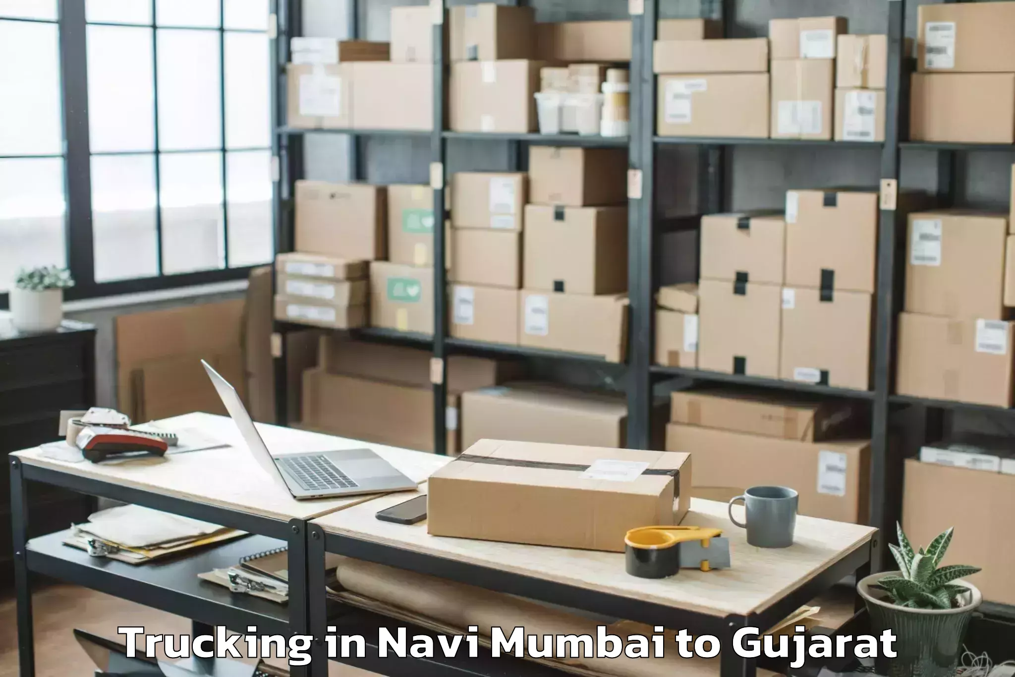 Trusted Navi Mumbai to Gandhi Nagar Trucking